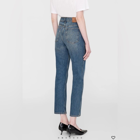 Anine Bing Blue Straight Leg Jeans size 27 - Picture 2 of 16